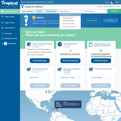 Tropical Shipping Online Tools - CARGO AT A GLANCE Copy 3