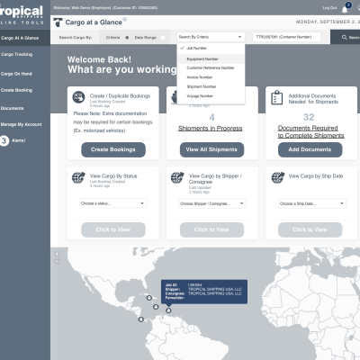 Tropical Shipping Online Tools - CARGO AT A GLANCE Copy 5