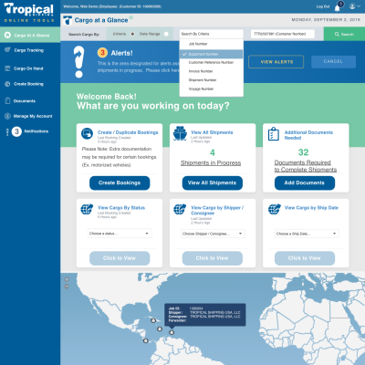 Tropical Shipping Online Tools - CARGO AT A GLANCE Copy 6